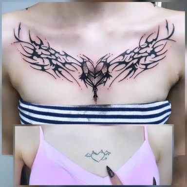 Cover Up blackwork Tattoo